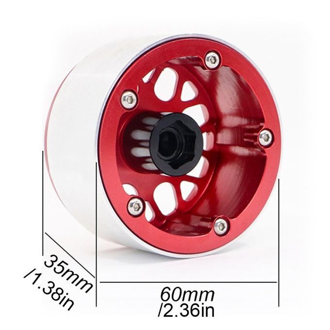 For S X10 Traxxas4 Trx-4 Remote  Limbing  Ar Aluminum Alloy Wheel Hub-black&red