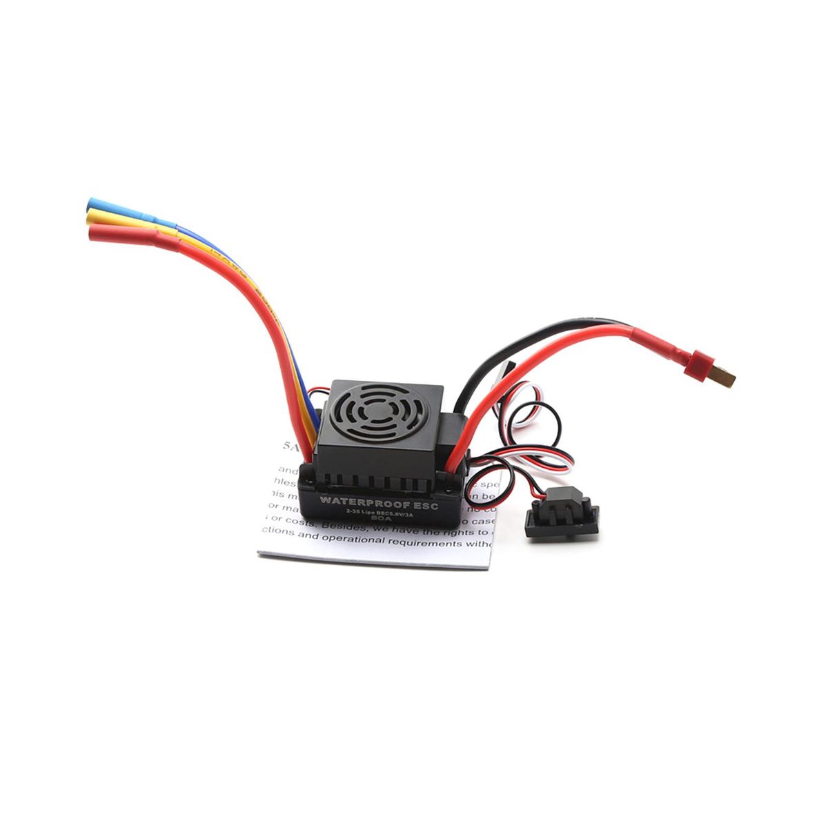 60A Brushless ESC Electronic Speed Controller T Plug 5.8V 3A BEC for 1/10 RC Car