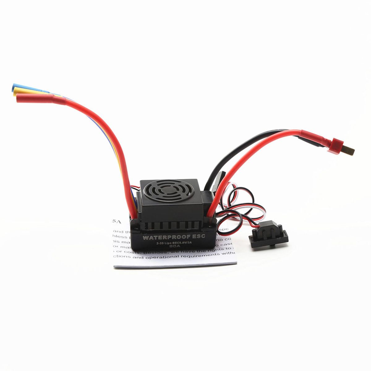 60A Brushless ESC Electronic Speed Controller T Plug 5.8V 3A BEC for 1/10 RC Car