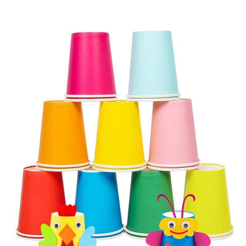 200Pcs Pure Colour Party Disposable Paper Cups Juice Cup