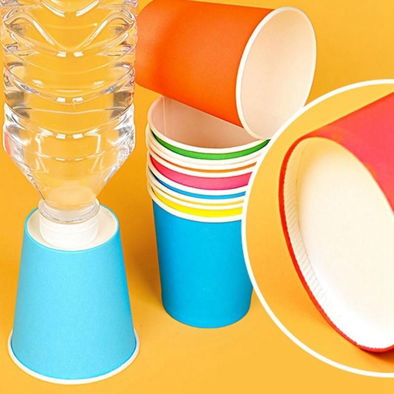 200Pcs Pure Colour Party Disposable Paper Cups Juice Cup