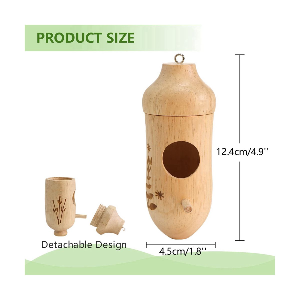 3Pcs Detachable Wooden bird Houses Bird Houses for Gardening