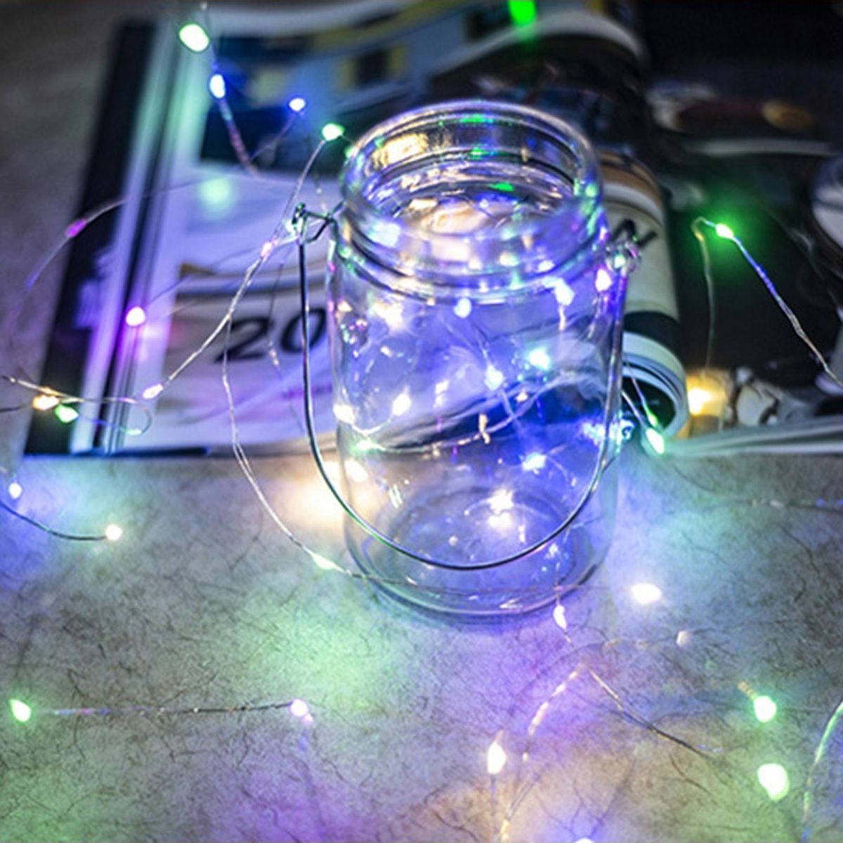 2Meters 20 LEDs Fairy String Light Twistable Bendable Foldable Decoration Lamp IP65 Water Resistance for Christmas Xmas Holiday Festival DIY Home Party Decoration Present Gift
