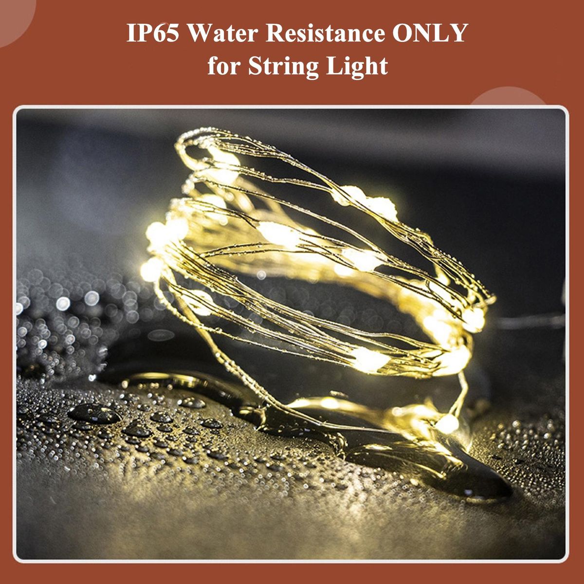 2Meters 20 LEDs Fairy String Light Twistable Bendable Foldable Decoration Lamp IP65 Water Resistance for Christmas Xmas Holiday Festival DIY Home Party Decoration Present Gift