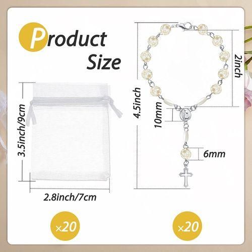 20Pcs Cross Rosary Christening Baptism Religion