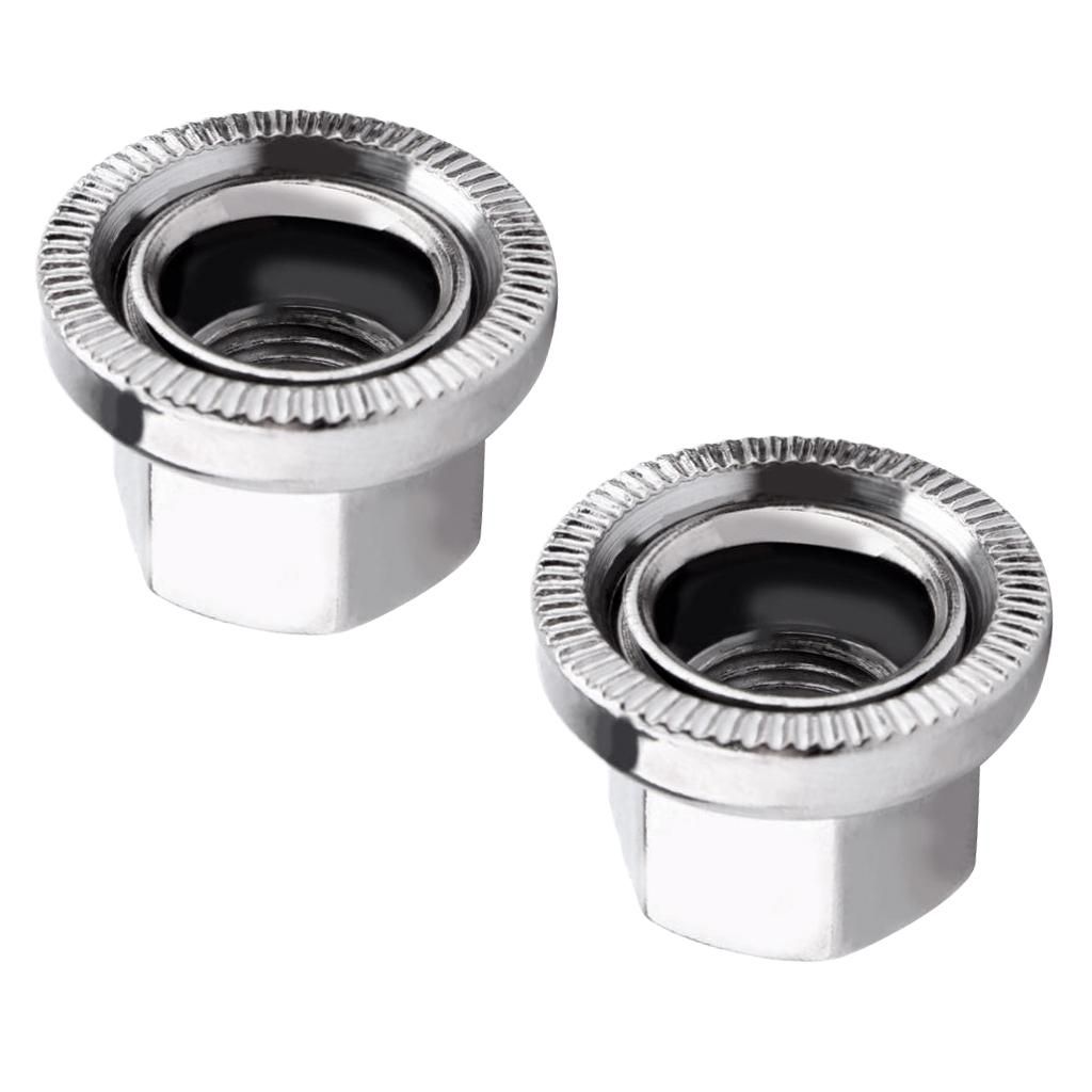 20pcs Stainless Steel Flange Nut M10 For Rear Hub MTB Road Bike Axle
