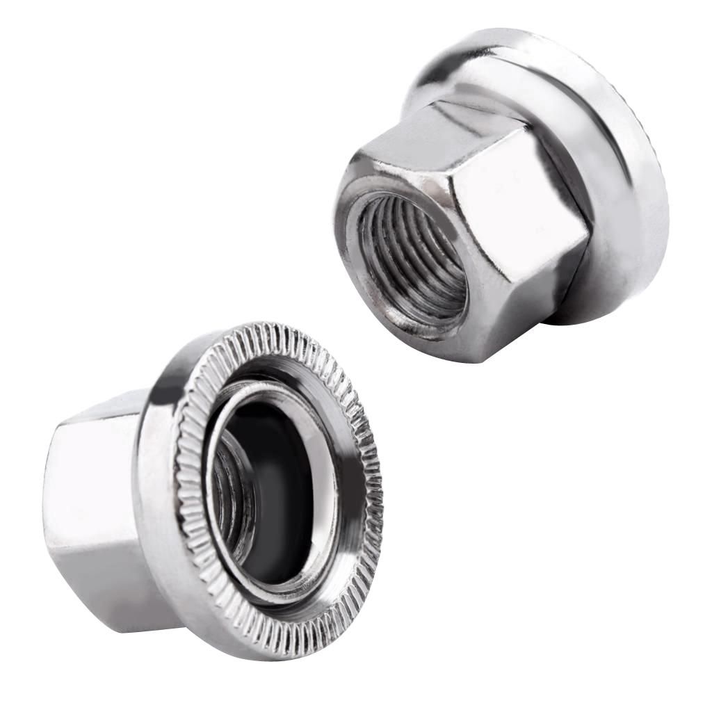 20pcs Stainless Steel Flange Nut M10 For Rear Hub MTB Road Bike Axle