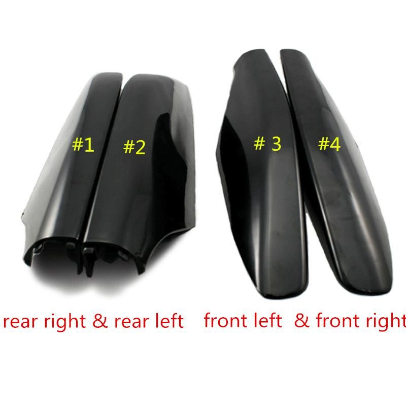 Roof Rack Rail End Cover, 4Pcs Roof Rack Cover Shell Cap Replacement for Toyota Land Cruiser Prado Fj120 2003 - 2007 2008 2009 Car Accessories Black