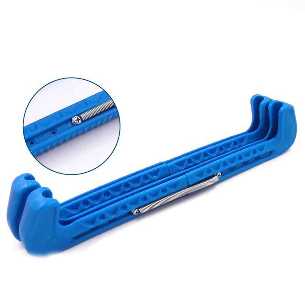 1 Pair Adjustable Ice Hockey Figure Skate tool Covers Portable Protective Cover Ice Skate tool Guards Easy Use  Blue