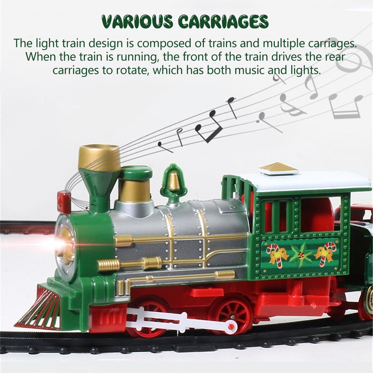 Christmas Electric Rail Car Train Toy Children's Electric Toy Railway Train Toys
