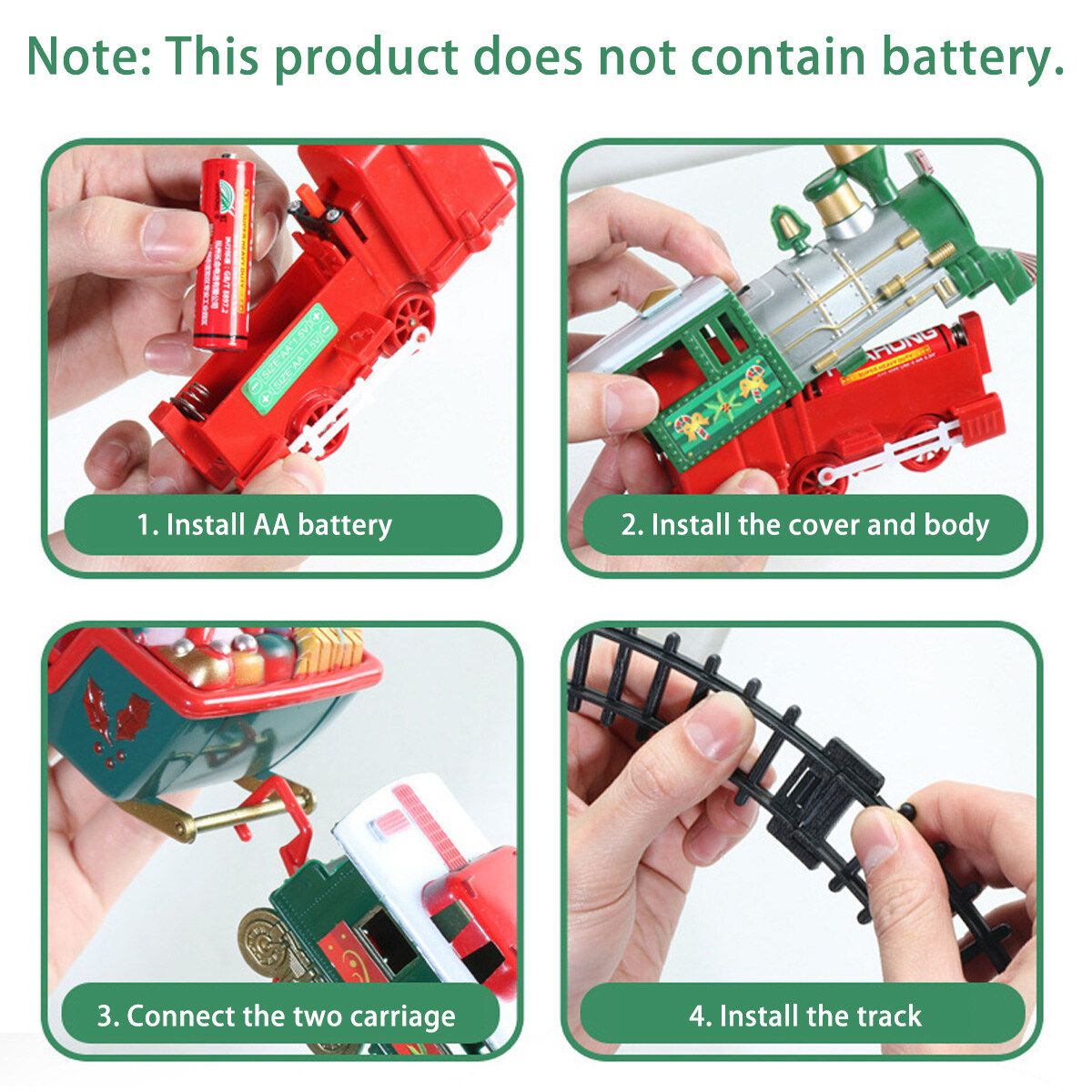 Christmas Electric Rail Car Train Toy Children's Electric Toy Railway Train Toys