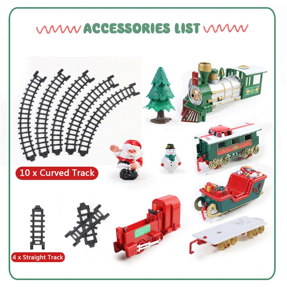 Christmas Electric Rail Car Train Toy Children's Electric Toy Railway Train Toys
