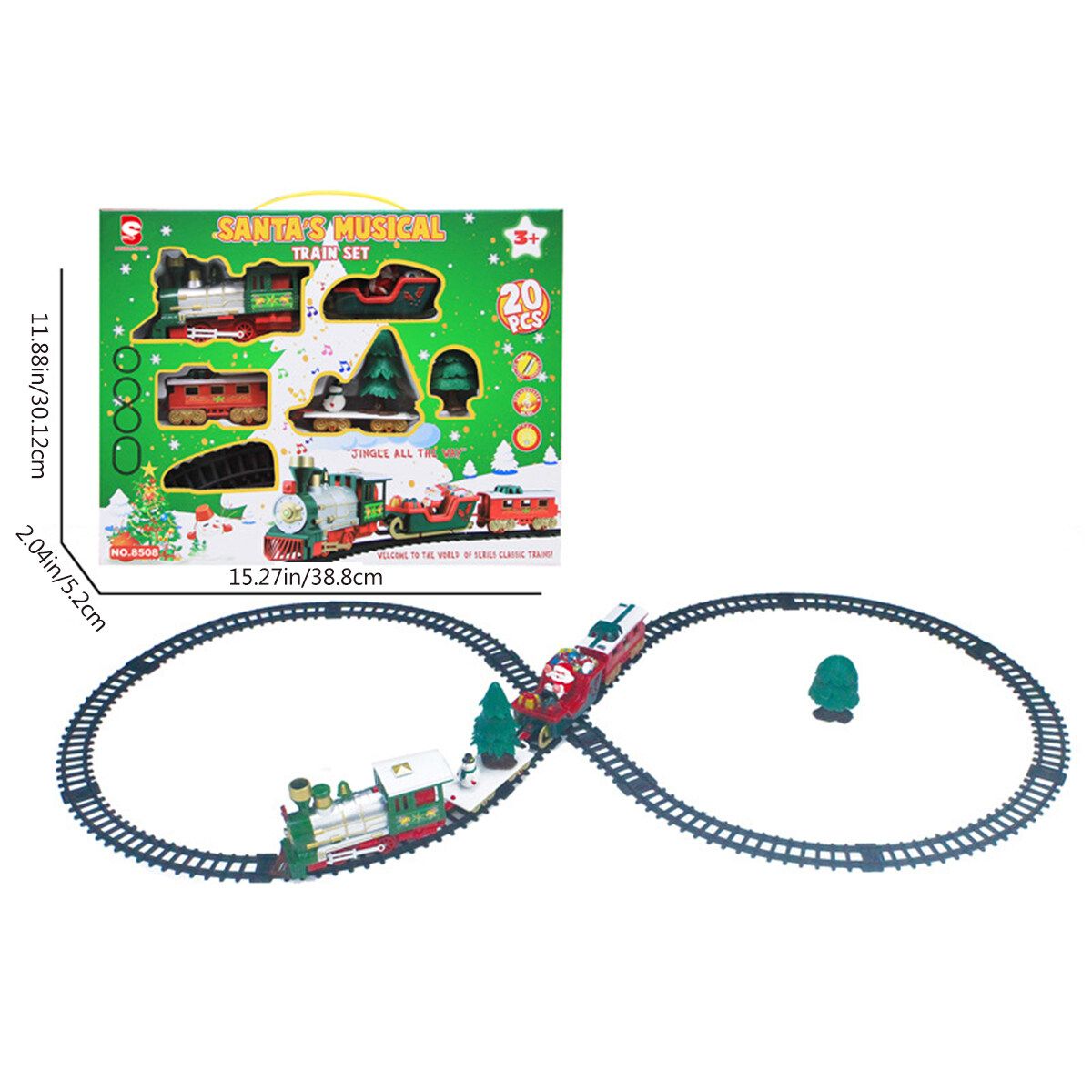 Christmas Electric Rail Car Train Toy Children's Electric Toy Railway Train Toys