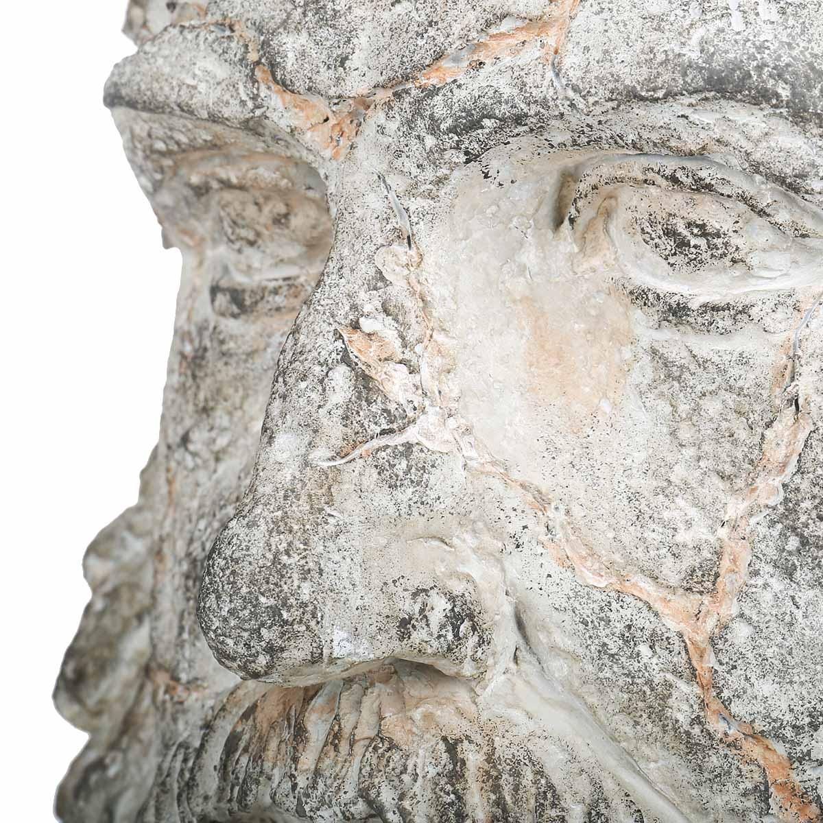 Tooarts Incomplete Face Sculpture Imitate Stone Carving Resin Sculpture Vintage Crafts Light Luxury Art Decoration TV Cabinet, Study Room, Porch Decoration