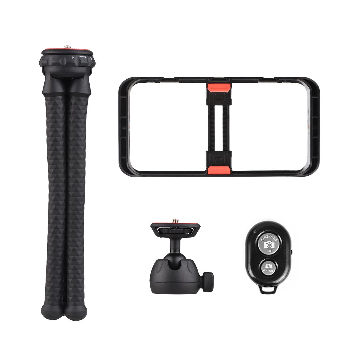Dual Handheld Phone Cage Vlog Kit 1 Smartphone Video Rig