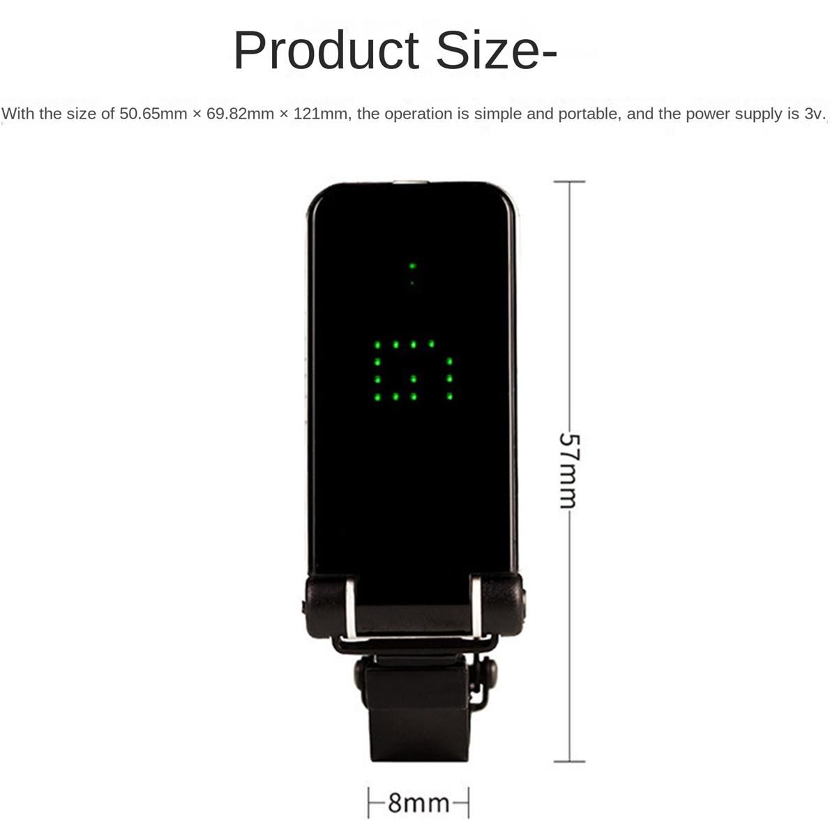 FLAMMA FT01 Clip-on Tuner for Electric Acoustic Guitar Bass Ukeleles All Instruments