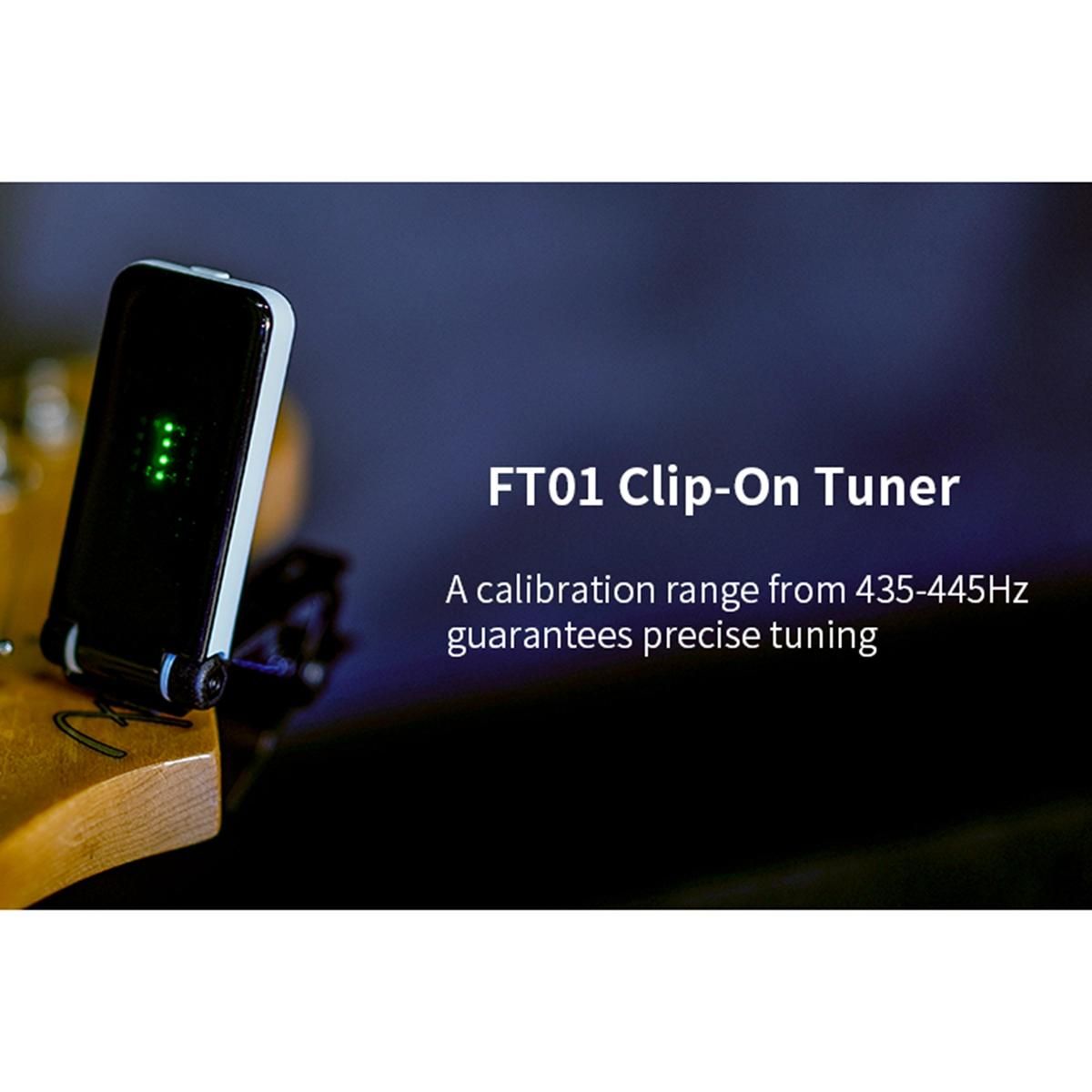 FLAMMA FT01 Clip-on Tuner for Electric Acoustic Guitar Bass Ukeleles All Instruments