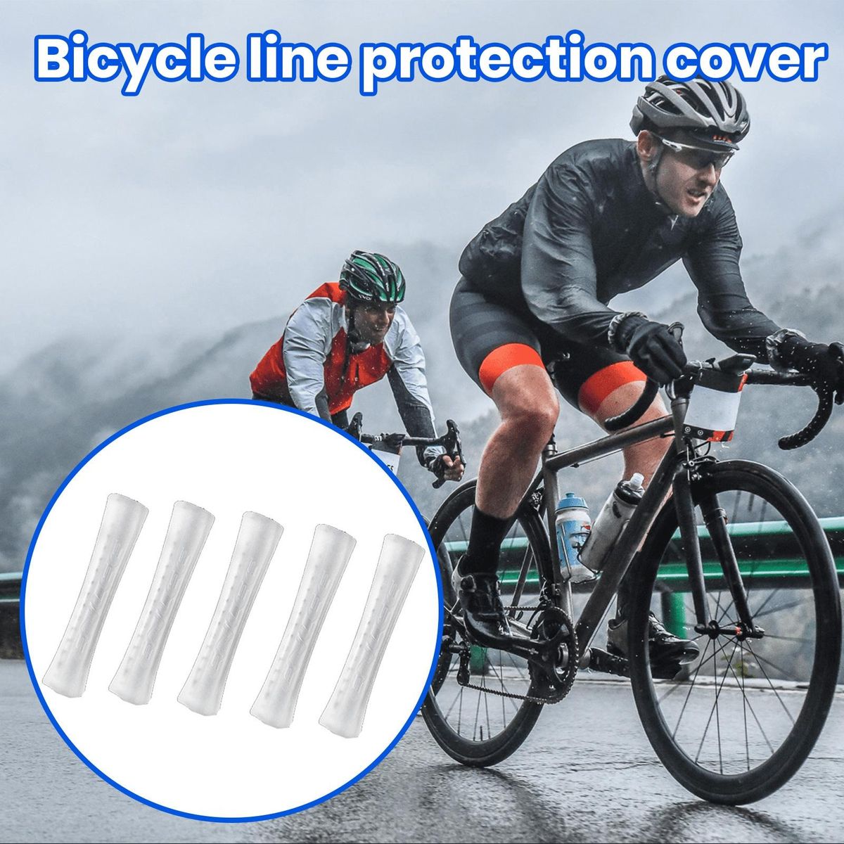 Rubber Sleeve 5-pack Durable Bike Cable Sleeves Flexible for Brake Clear