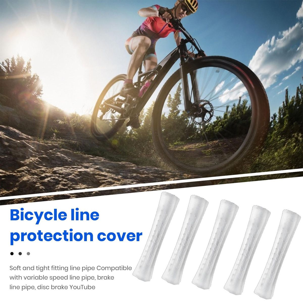 Rubber Sleeve 5-pack Durable Bike Cable Sleeves Flexible for Brake Clear