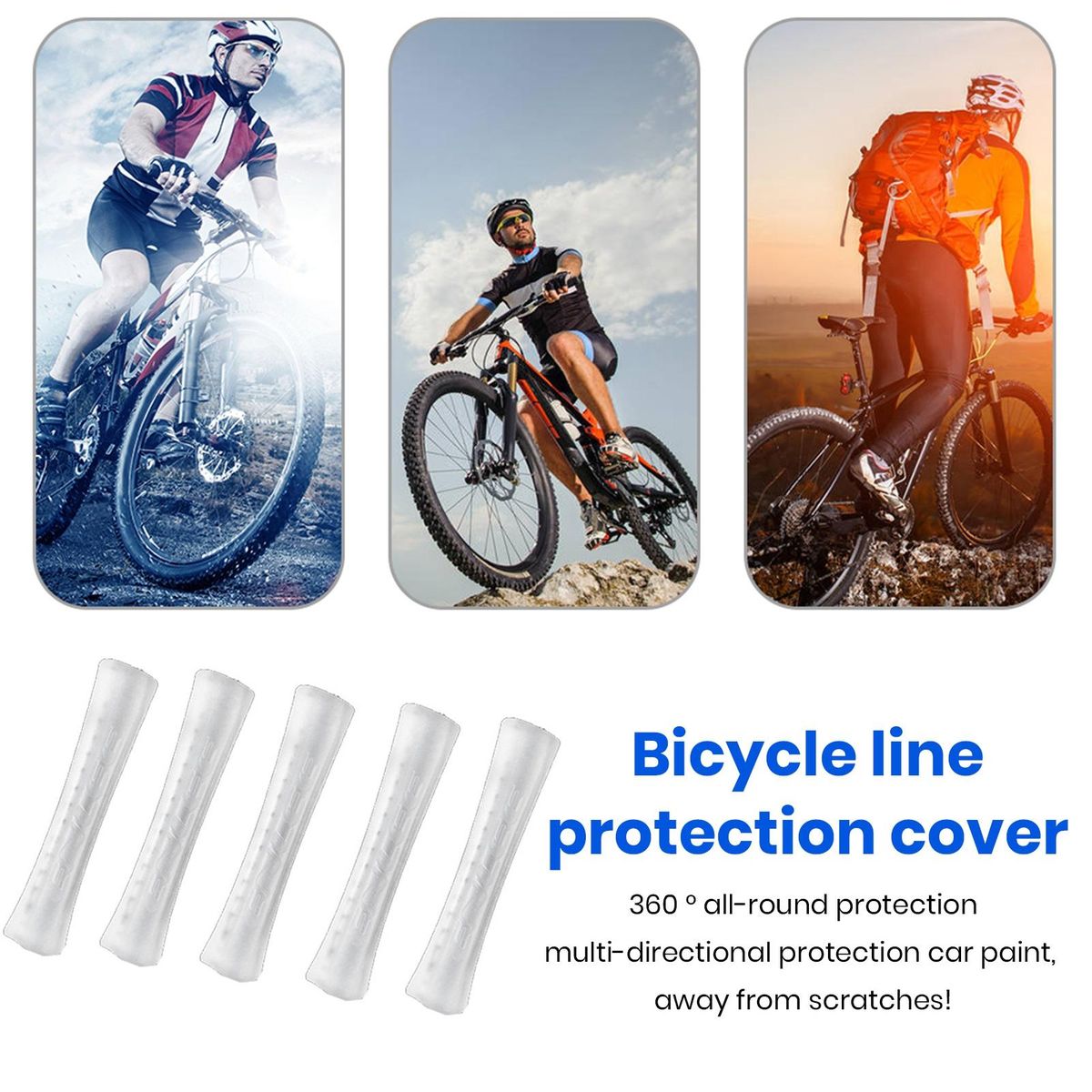 Rubber Sleeve 5-pack Durable Bike Cable Sleeves Flexible for Brake Clear