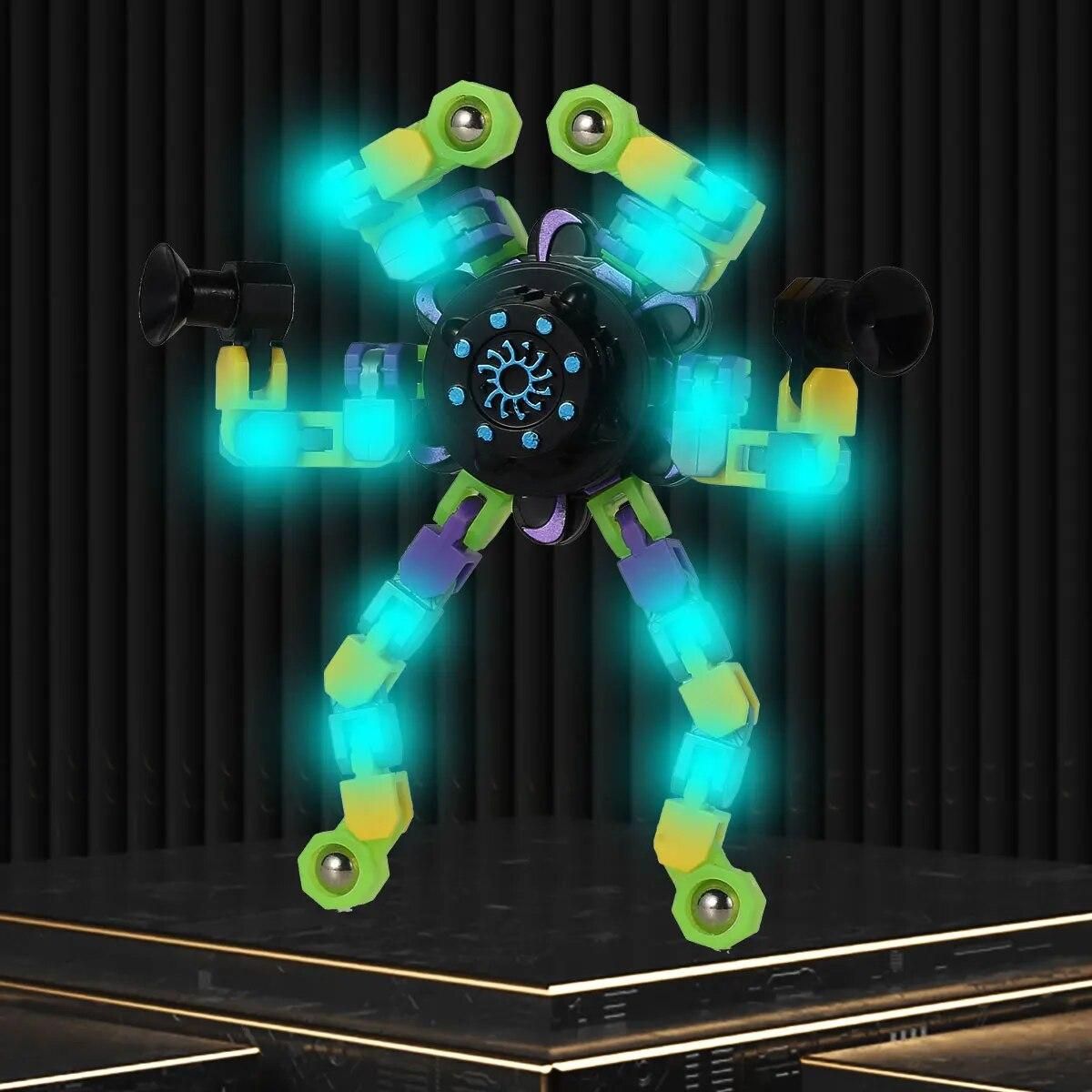 3pcs Fidget Chain Antistress Fidget Spinner Fingertip Gyro Hand Spinner Luminous Stress Relief Spinner for Children adults