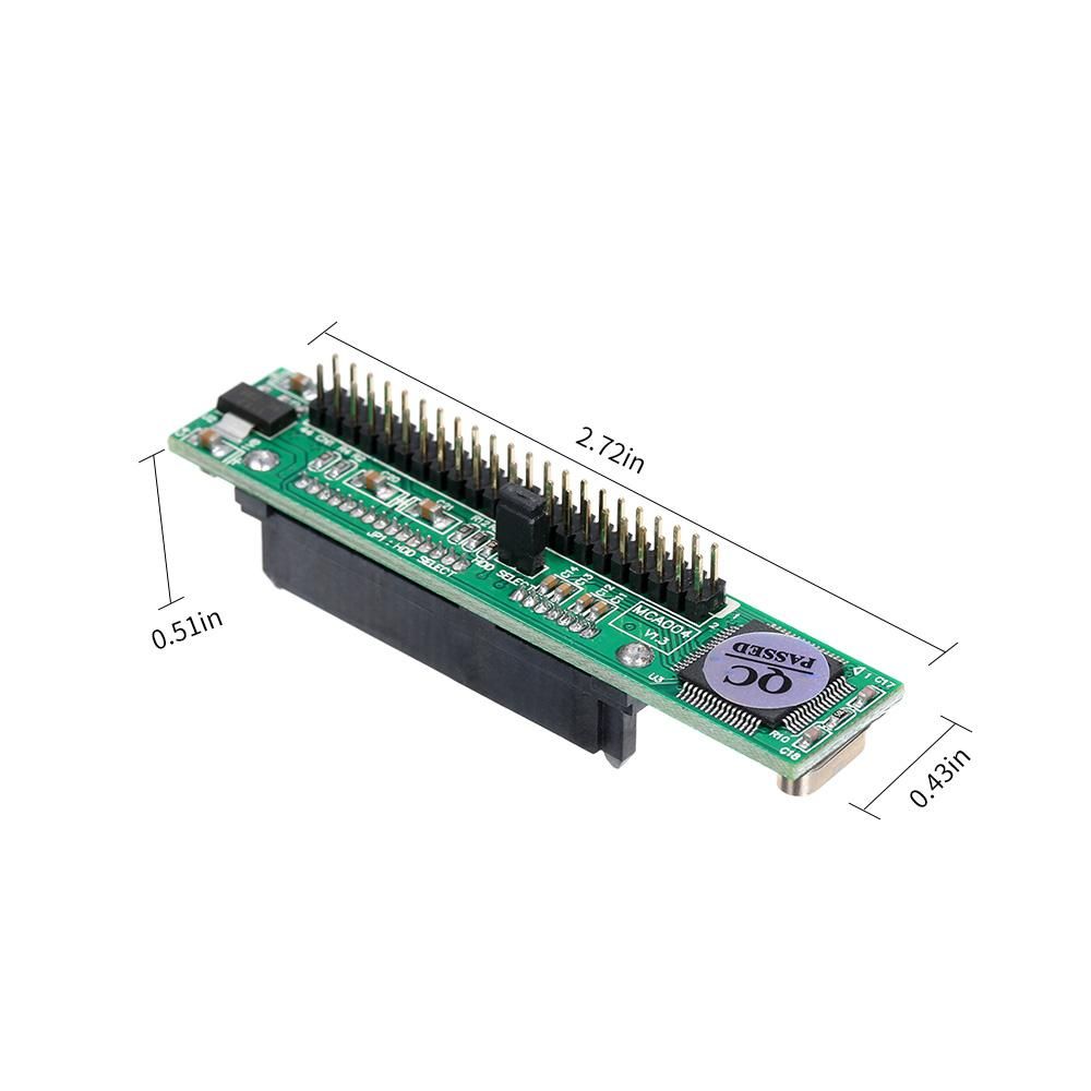 2.5 Inch SATA to IDE Adapter Support ATA HDD Hard Disk Drive or SSD to Male 44 Pin Port Converter (Vertical Type)