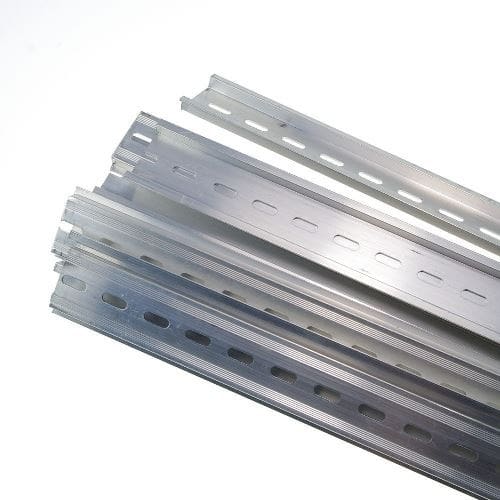 0.5m DIN Rail for C45 Switches/Meters - U-Groove Slotted Aluminum