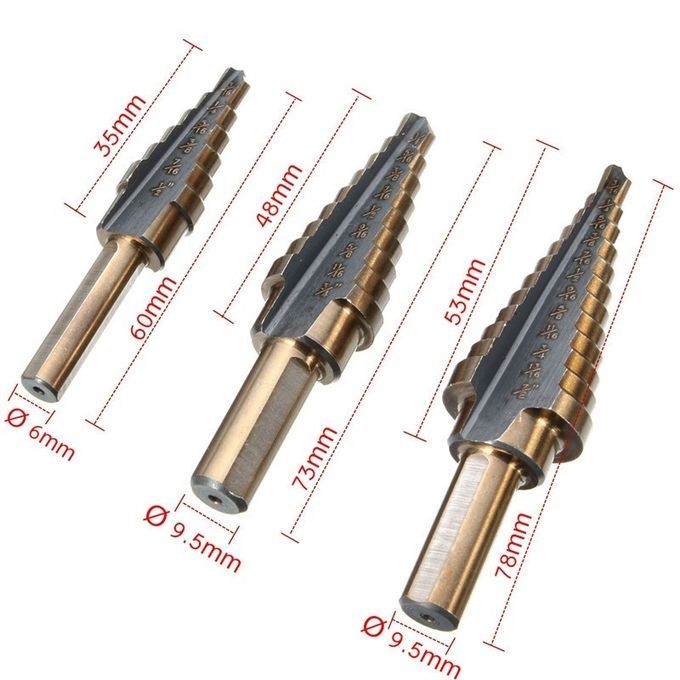 Step Drill Bit Set REAMER Moly-M7 Step Bit UNIBIT Lifetime Warranty DrillHog