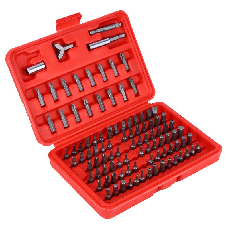 100 Piece Screwdriver Set With Chrome Vanadium Steel Screwdriver Set With Slotted Cross Hexagonal Pattern Electric Screwdriver
