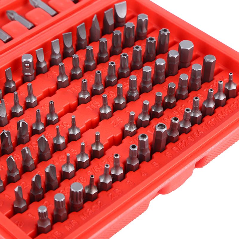 100 Piece Screwdriver Set With Chrome Vanadium Steel Screwdriver Set With Slotted Cross Hexagonal Pattern Electric Screwdriver