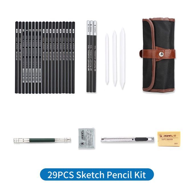 29PCS Pencil Set Drawing Sketching Charcoal Pencil Art