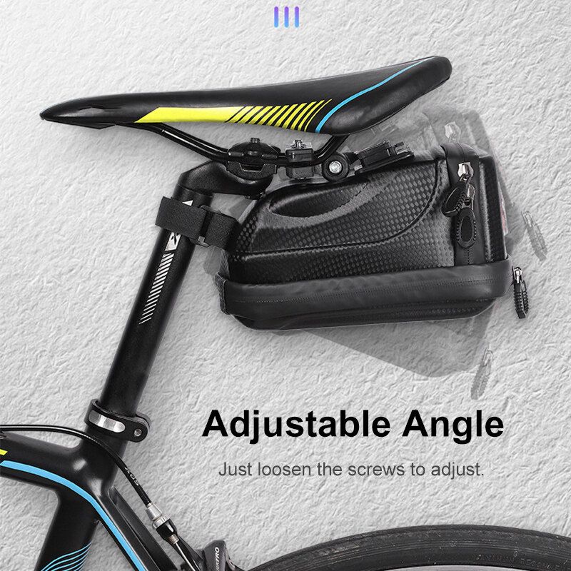 [ 2 Laryer Extendsion With LED Tail Light ] Bike Seat Carriage Bag Waterproof Larger Capacity Box Bag Mountain Bike Outdoor MTB Bicycle Cycling Tail Rear Pouch Black TYPE A