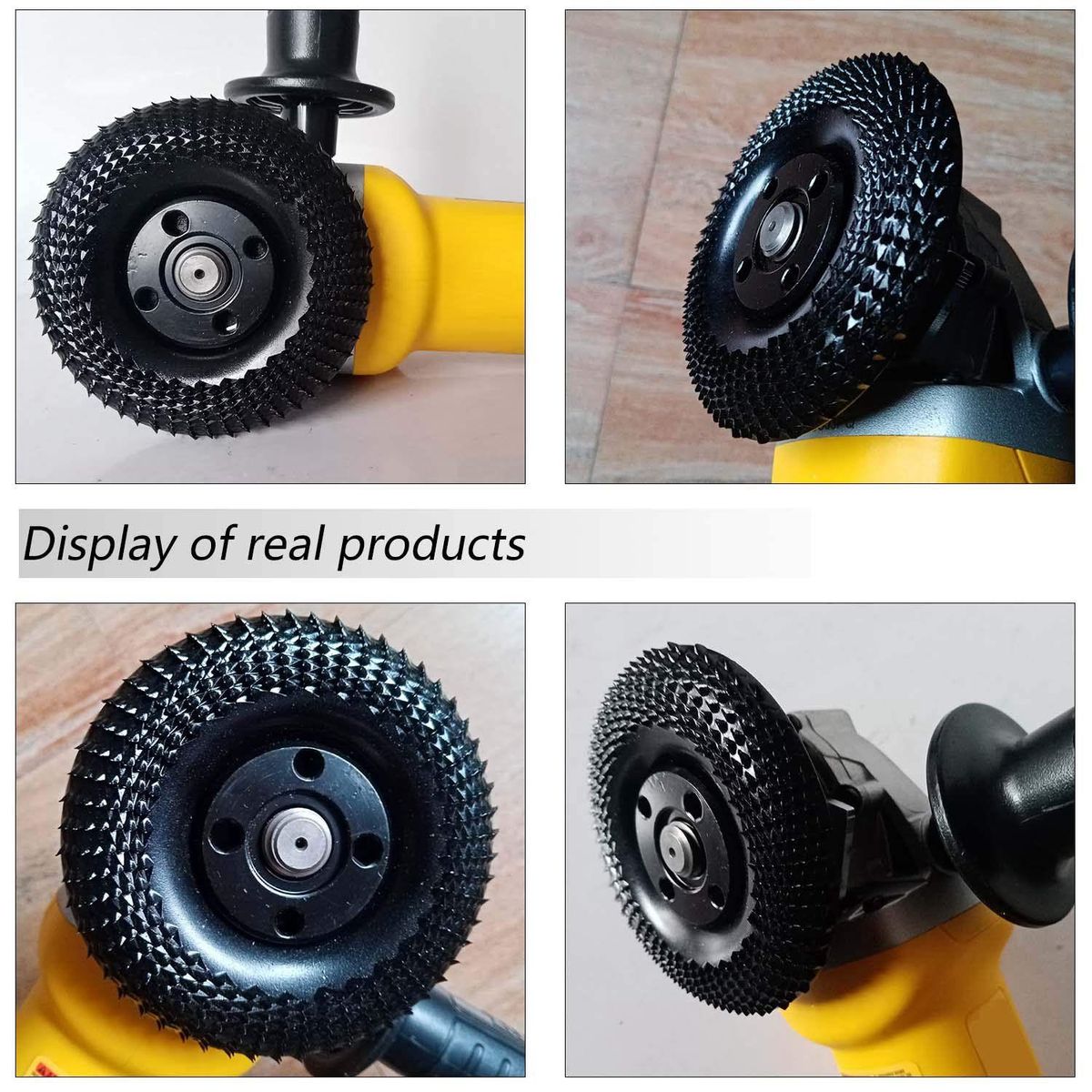 Grinder Wheel Disc 4 Inch Wood Shaping Wheel Wood Grinding Shaping Disk for Angle Grinders with 58inch Arbor