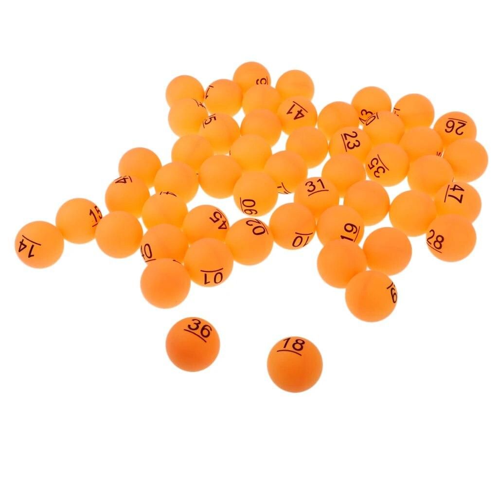 50Pcs Numbered Beer Pong Balls 40mm Raffle Balls (No. 1-50 )