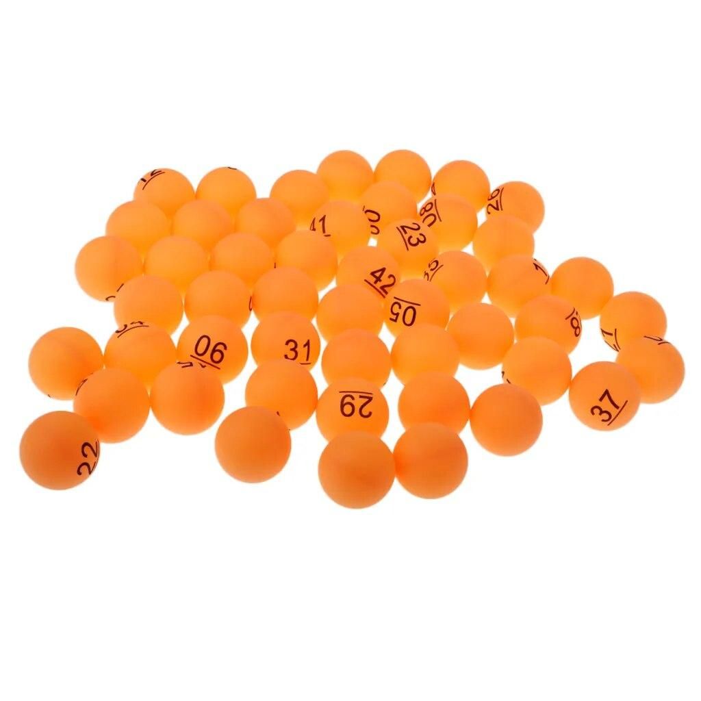 50Pcs Numbered Beer Pong Balls 40mm Raffle Balls (No. 1-50 )