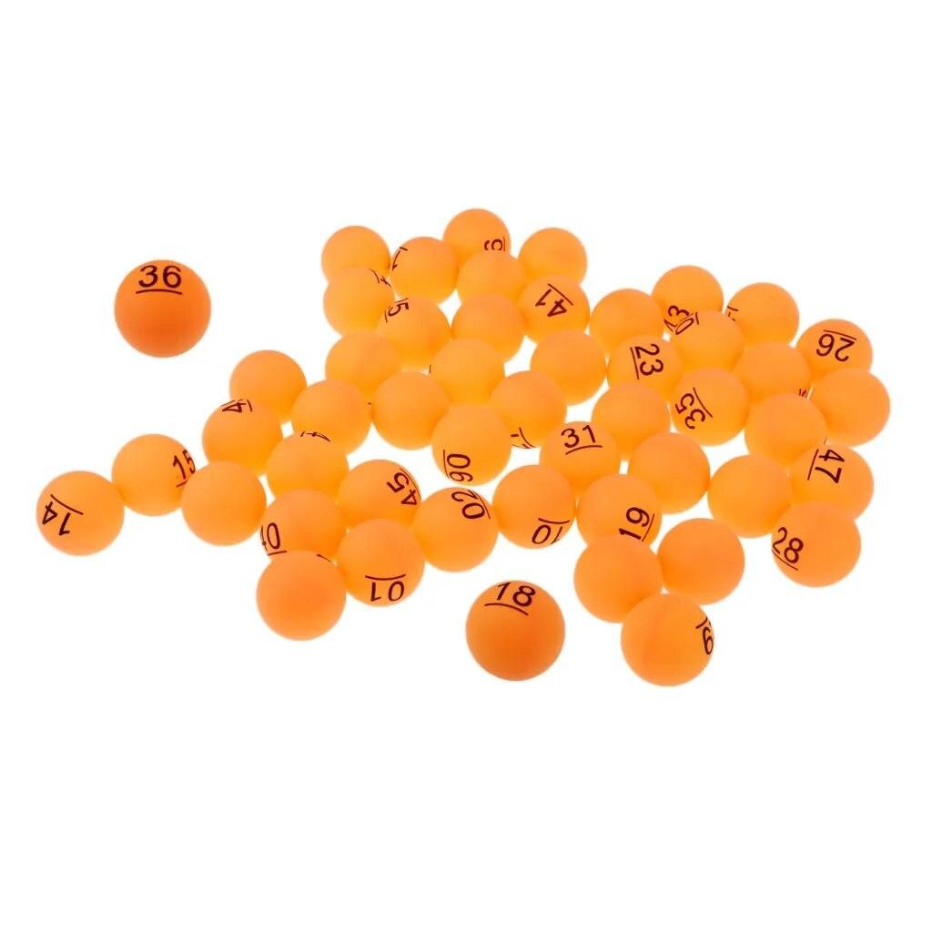 50Pcs Numbered Beer Pong Balls 40mm Raffle Balls (No. 1-50 )