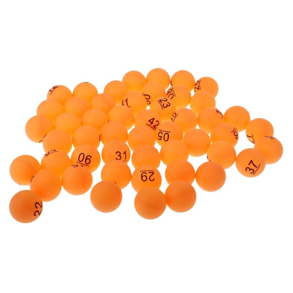 50Pcs Numbered Beer Pong Balls 40mm Raffle Balls (No. 1-50 )
