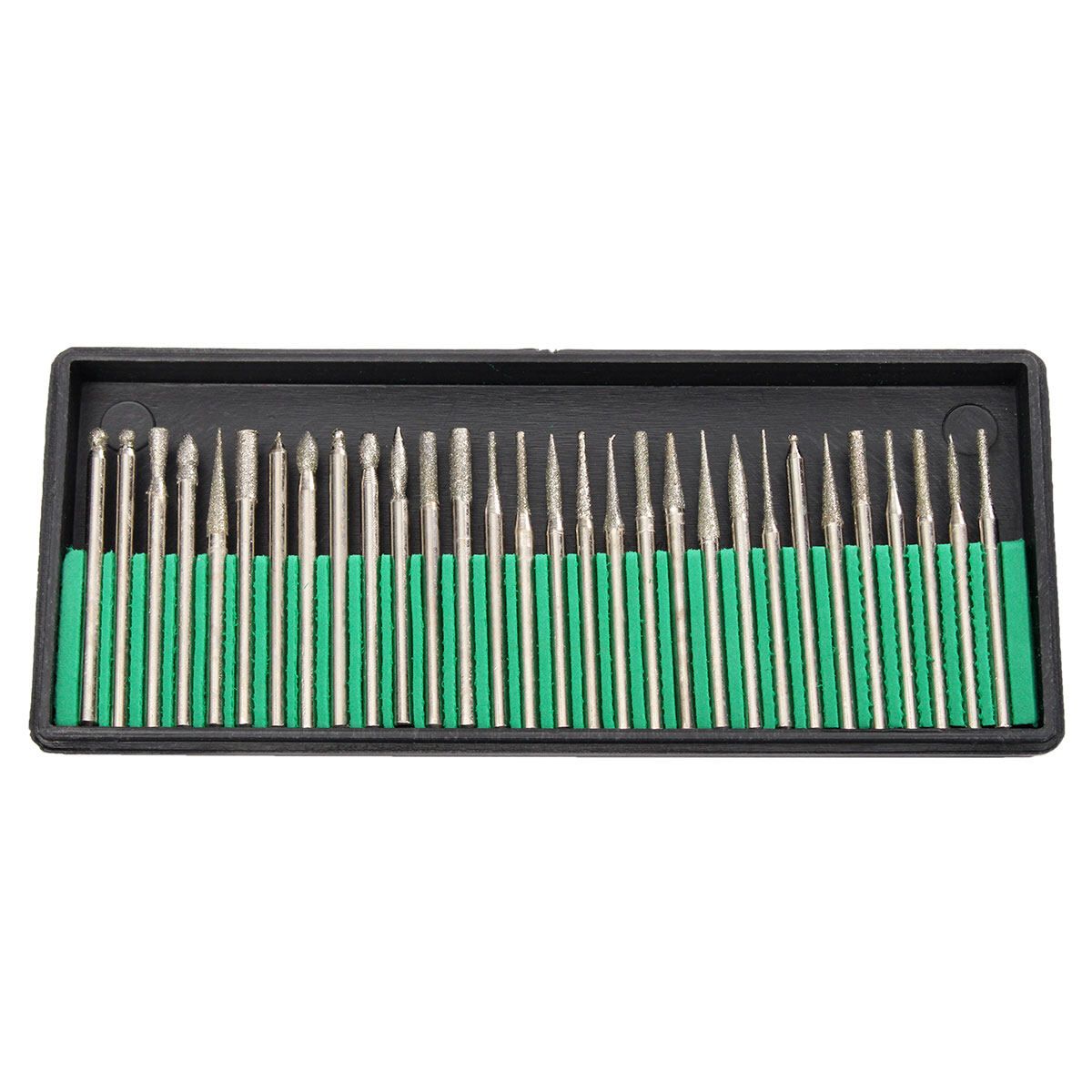 30pcs Set Diamond Burr Bits Drill Kit For Carving Dremel Rotary Tool 3.0mm 3mm