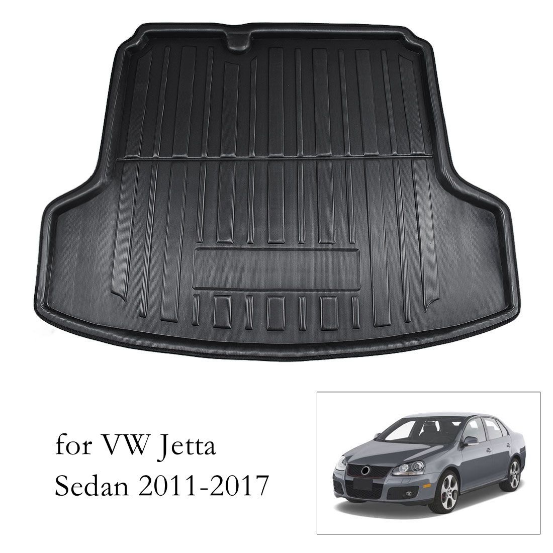 VW Tray 6 Mat Carpet Jetta Boot Tiguan Floor MK7 09-17 PE+EVA 7 Golf Liner UXCELL Cargo Rear Foam Plastic For Trunk Sedan Polo