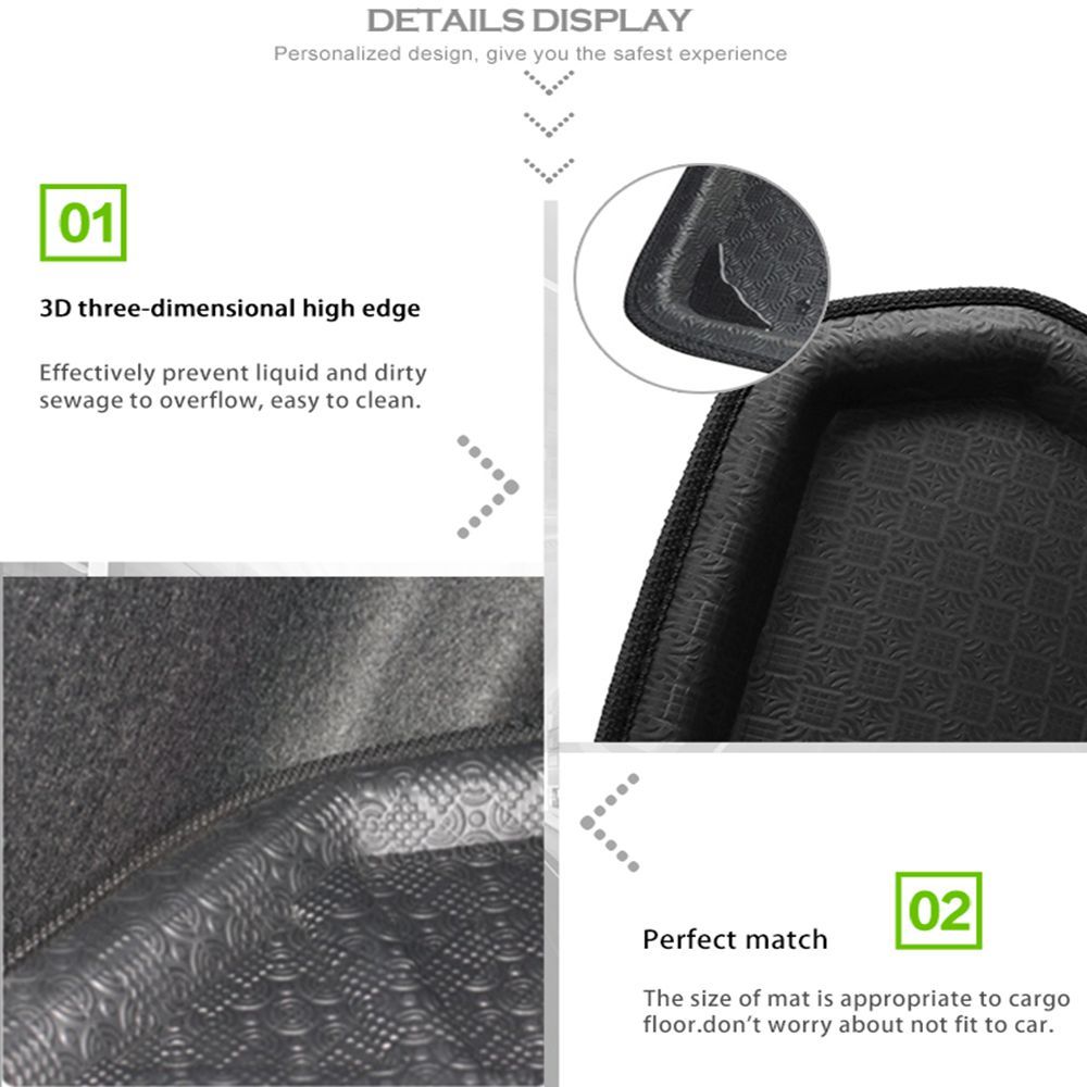 VW Tray 6 Mat Carpet Jetta Boot Tiguan Floor MK7 09-17 PE+EVA 7 Golf Liner UXCELL Cargo Rear Foam Plastic For Trunk Sedan Polo