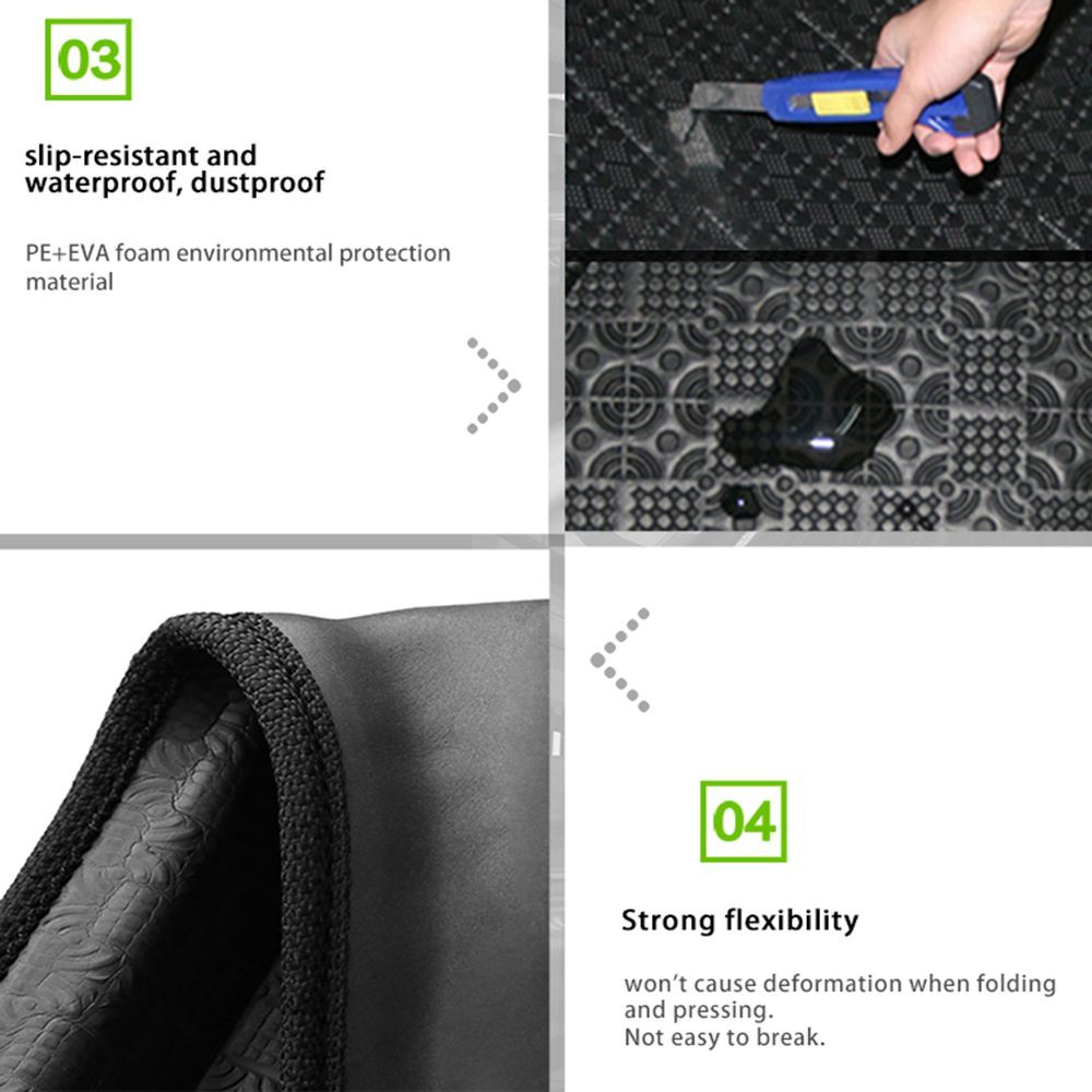 VW Tray 6 Mat Carpet Jetta Boot Tiguan Floor MK7 09-17 PE+EVA 7 Golf Liner UXCELL Cargo Rear Foam Plastic For Trunk Sedan Polo