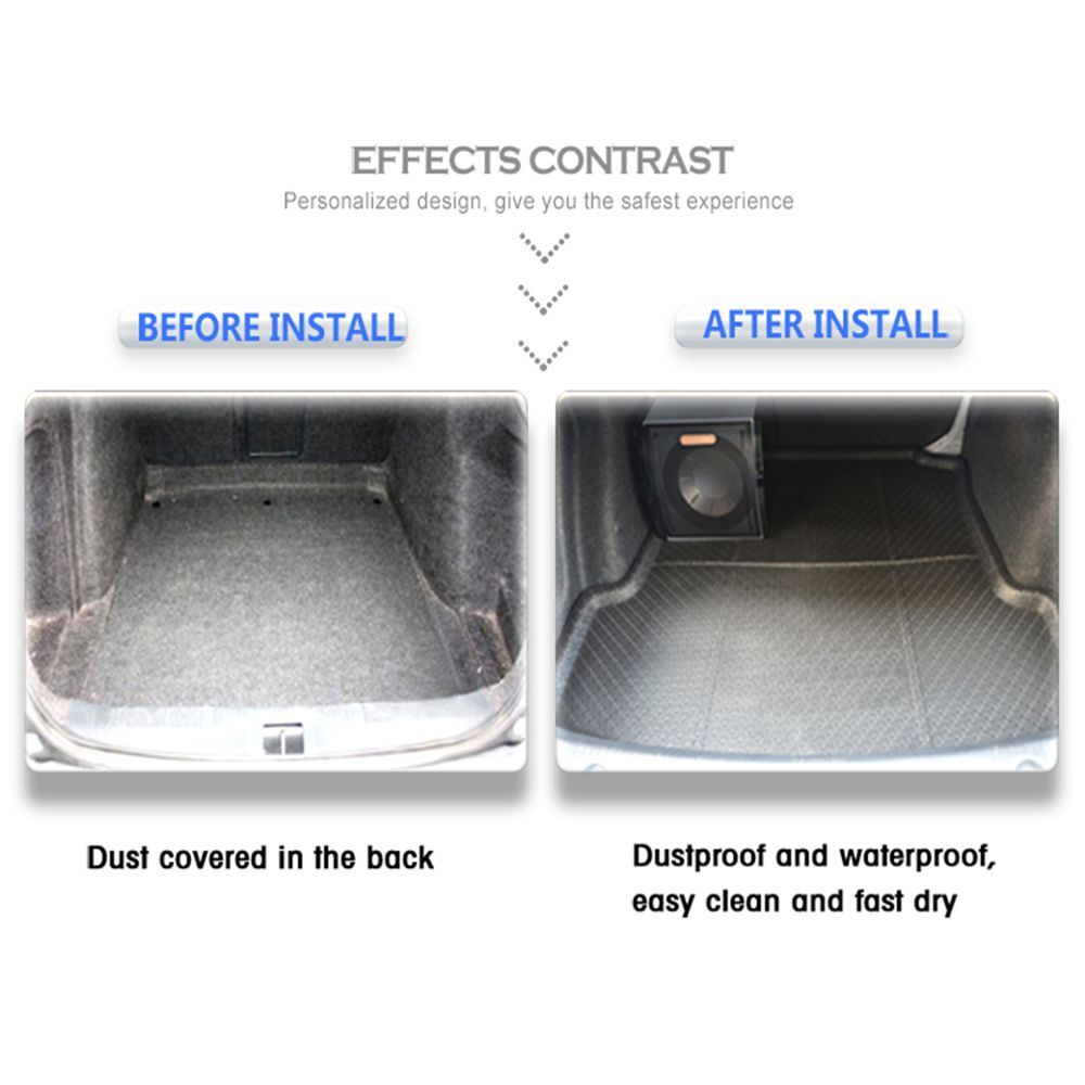 VW Tray 6 Mat Carpet Jetta Boot Tiguan Floor MK7 09-17 PE+EVA 7 Golf Liner UXCELL Cargo Rear Foam Plastic For Trunk Sedan Polo