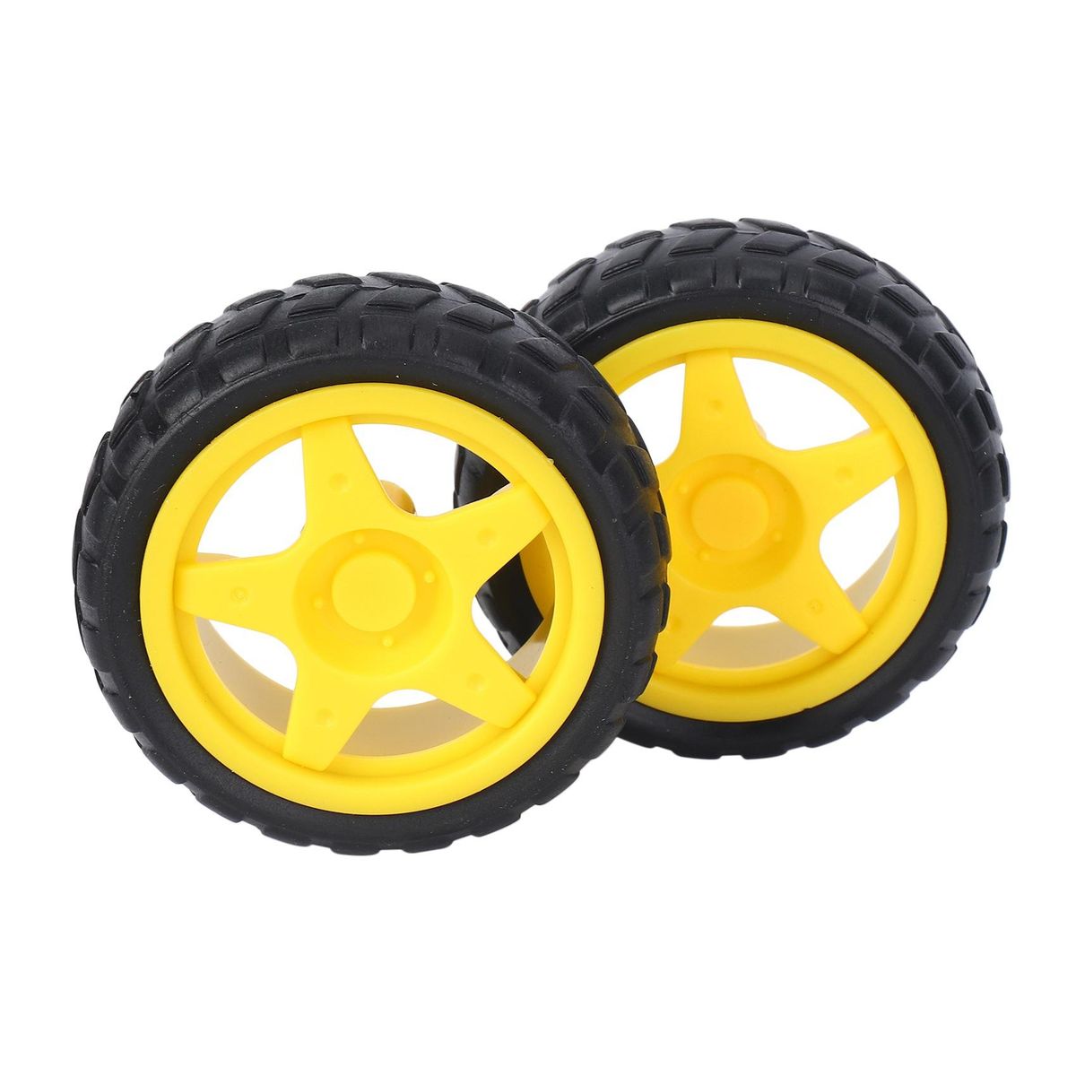 4 Pcs For Arduino Smart Car Robot Plastic Tire Wheel with DC 3-6V Gear Motor