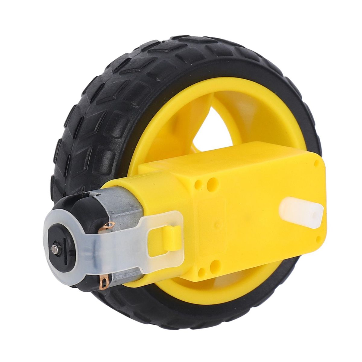 4 Pcs For Arduino Smart Car Robot Plastic Tire Wheel with DC 3-6V Gear Motor