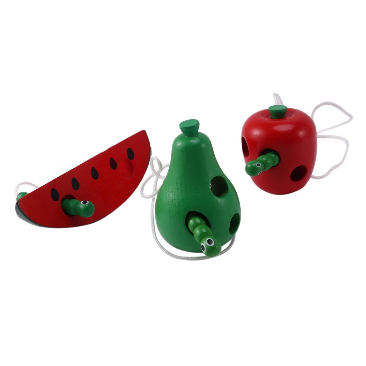 Wooden Trumpet Eat Fruit Pear Watermelon Child Eay