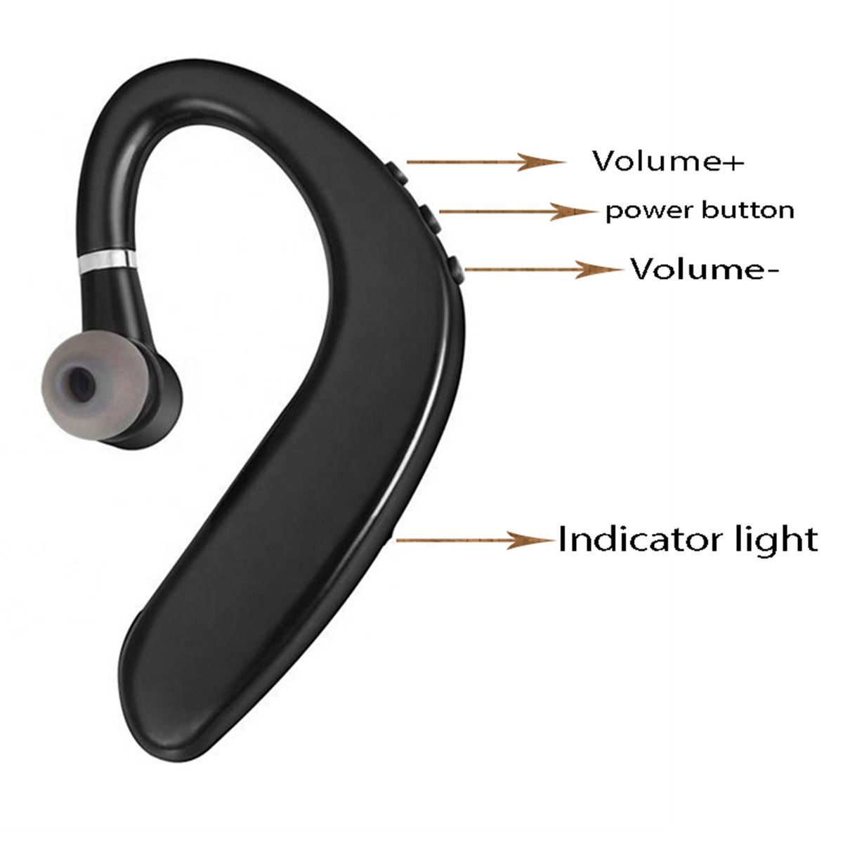 S109 BT Headset Single Ear Wireless Headphone Hands-free