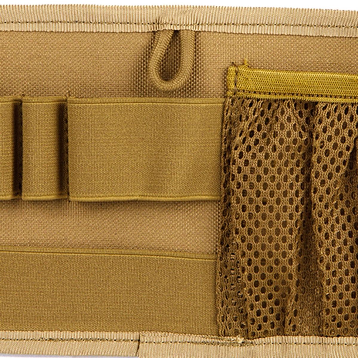 Backpack Sticky Board Organizer Expandable Tool Bag with Mesh Pouches Brown