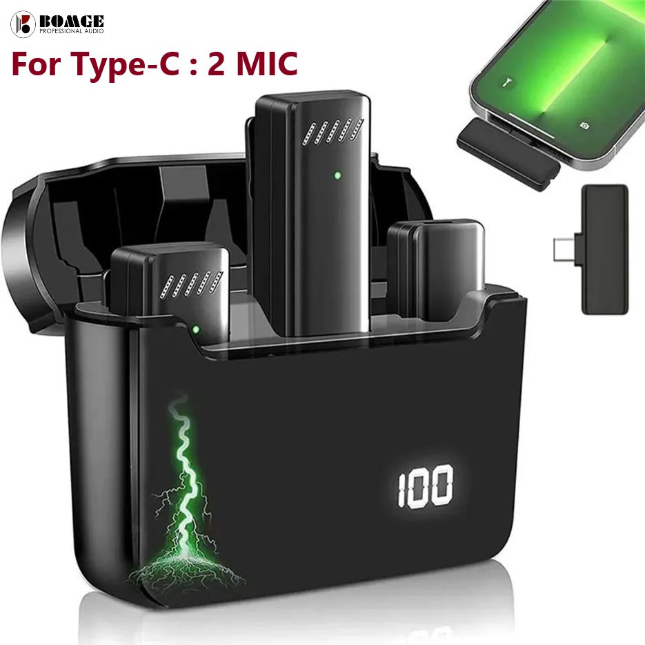 Wireless Lavalier Microphone Plug And Play For Android Type C