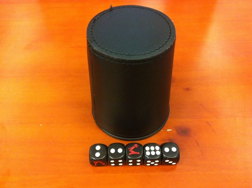 Small Cylindrical Sieve Leather Cup Hennessy Special Dice A