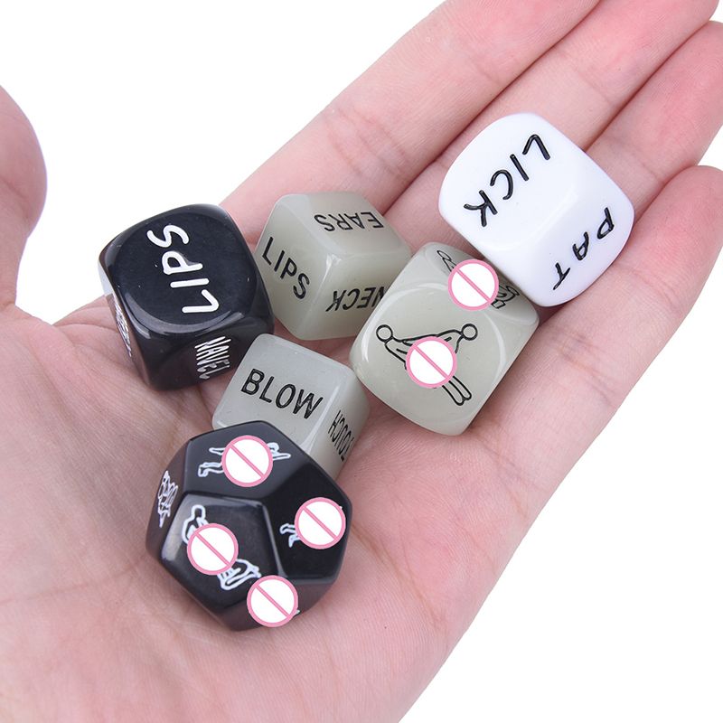 6pcs/lot Sex Dice Set Luminous Dice Erotic Craps Night Love